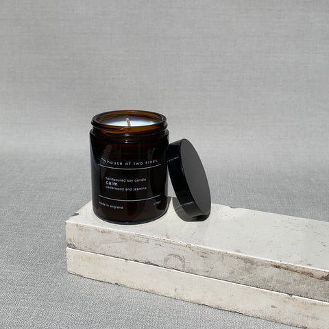 calm | cedarwood and jasmine | soy candle