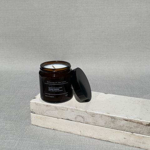 sharp peels | lime, basil and mandarin | soy candle